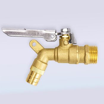 Brončani vodovodni ventil s zaključnim izlazom za vanjsku upotrebu u dvorištu, ručna upravljanje, dvodijelna konstrukcija, kuglastog tipa