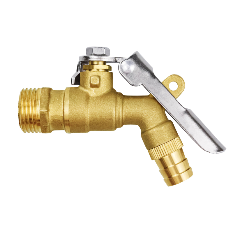 Brončani vodovodni ventil s zaključnim izlazom za vanjsku upotrebu u dvorištu, ručna upravljanje, dvodijelna konstrukcija, kuglastog tipa