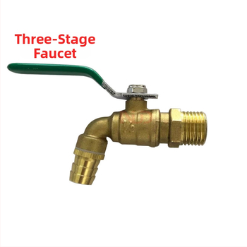 Meďový vodovodný kohút s koncovkou pre pračku, rýchlo otvárateľný; ručné ovládanie; závitové spojenie; pevný guľový ventil; guľový typ; pre vodu