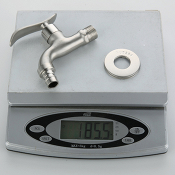 Ugradni zidni ventil za perilicu rublja od nehrđajućeg čelika 304, model V5013, jednoručni, tlak 0.8–1.2 MPa, radna temperatura 0–99°C