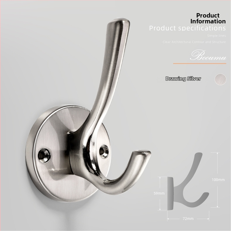 Vješalica za odjeću od cinkove legure, model Hook Series-02, površinska obrada: anodna oksidacija, brend yabaoli/Abel, stil: moderni minimalizam, lagani luksuz