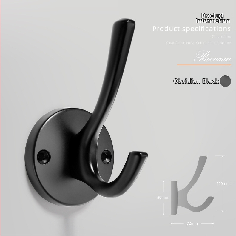 Vješalica za odjeću od cinkove legure, model Hook Series-02, površinska obrada: anodna oksidacija, brend yabaoli/Abel, stil: moderni minimalizam, lagani luksuz