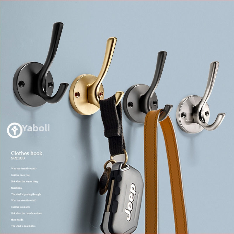 Vješalica za odjeću od cinkove legure, model Hook Series-02, površinska obrada: anodna oksidacija, brend yabaoli/Abel, stil: moderni minimalizam, lagani luksuz