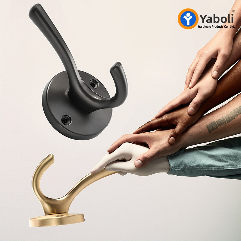 Vješalica za odjeću od cinkove legure, model Hook Series-02, površinska obrada: anodna oksidacija, brend yabaoli/Abel, stil: moderni minimalizam, lagani luksuz