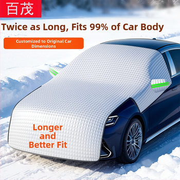 Bymaocar Snehové krytie na predné sklo auta – hliníková fólia, univerzálne, montáž snap-in