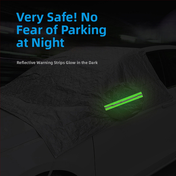 Bymaocar Snehové krytie na predné sklo auta – hliníková fólia, univerzálne, montáž snap-in