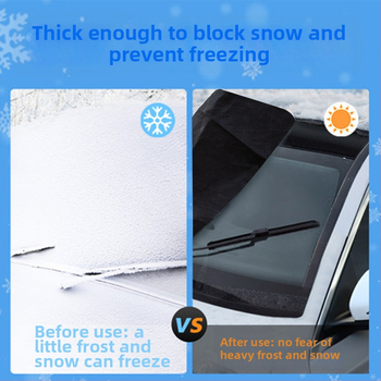 Bymaocar Snehové krytie na predné sklo auta – hliníková fólia, univerzálne, montáž snap-in