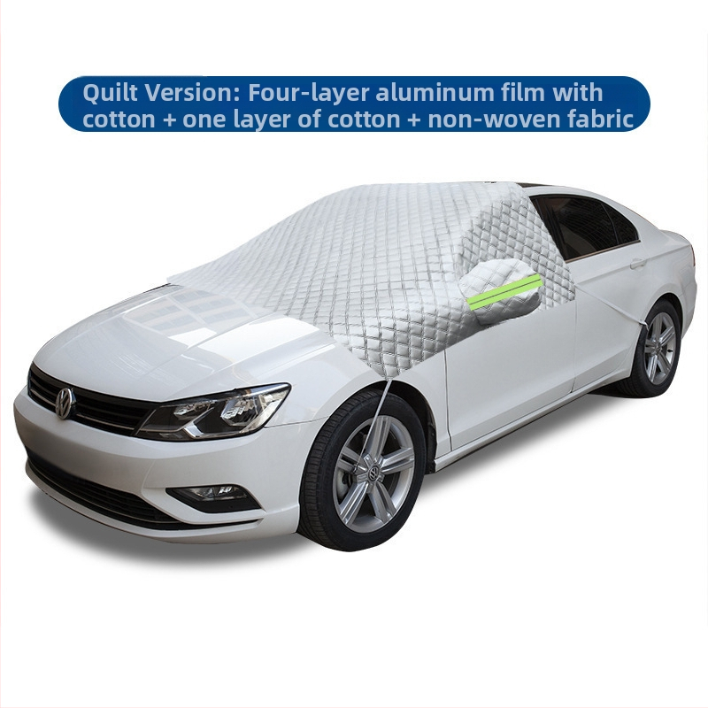 Bymaocar Snehové krytie na predné sklo auta – hliníková fólia, univerzálne, montáž snap-in