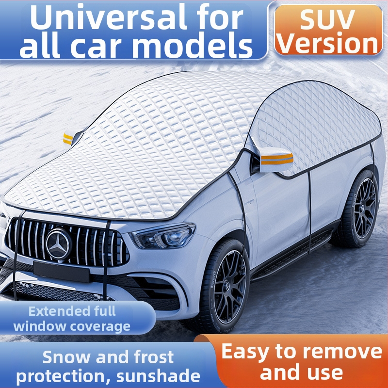 Bymaocar Snehové krytie na predné sklo auta – hliníková fólia, univerzálne, montáž snap-in