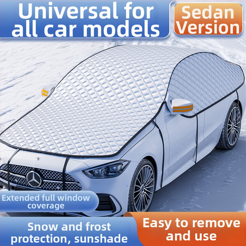 Bymaocar Snehové krytie na predné sklo auta – hliníková fólia, univerzálne, montáž snap-in