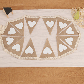 Hongfeng καρδιόσχημα πανέντ από τζούτε για διακόσμήση πάρτι — Μάρκα: Hongfeng; Υλικό: Τζούτε; Κατάλληλες περιστάσεις: Πάρτι; Κατηγορία: Αξεσουάρ διάταξης ιστοσελίδας; Τύπος υλικού: Κορδέλα.