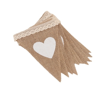Hongfeng καρδιόσχημα πανέντ από τζούτε για διακόσμήση πάρτι — Μάρκα: Hongfeng; Υλικό: Τζούτε; Κατάλληλες περιστάσεις: Πάρτι; Κατηγορία: Αξεσουάρ διάταξης ιστοσελίδας; Τύπος υλικού: Κορδέλα.