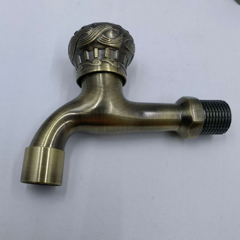 Zidni retro europski faucet za perilicu i mop lavabo – brzo otvaranje, ukrasni antički dizajn, cink lega, keramički jezgreni ventil, 4-točkovno spojenje