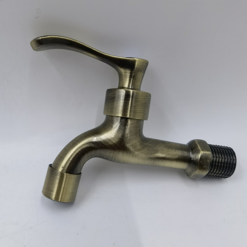 Zidni retro europski faucet za perilicu i mop lavabo – brzo otvaranje, ukrasni antički dizajn, cink lega, keramički jezgreni ventil, 4-točkovno spojenje