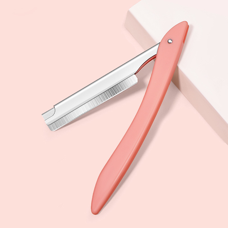 Σετ τρίμερ φρυδιών με θήκη για εναλλάξιμες λεπίδες — επαγγελματικό εργαλείο φρυδιών από ανοξείδωτο ατσάλι, για γυναίκες