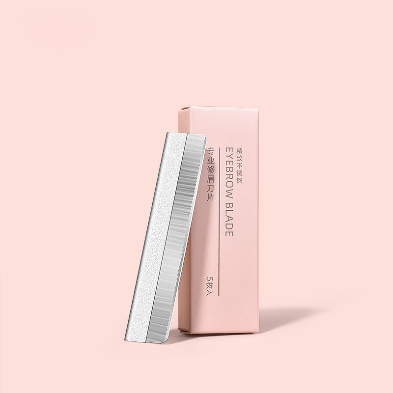 Σετ τρίμερ φρυδιών με θήκη για εναλλάξιμες λεπίδες — επαγγελματικό εργαλείο φρυδιών από ανοξείδωτο ατσάλι, για γυναίκες