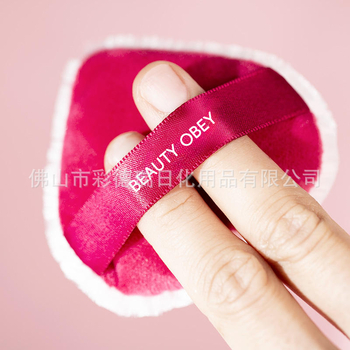 Σε σχήμα καρδιάς βαμβακερό σφουγγαράκι πούδρας υψηλής πυκνότητας — διπλής χρήσης για στεγνή και βρεγμένη πούδρα, εργαλείο μακιγιάζ