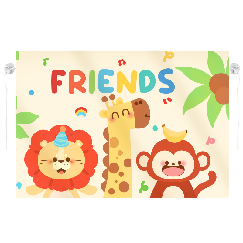 Polyester κουρτίνα σκίασης αυτοκινήτου με βεντούζα για πίσω πλαϊνά παράθυρα, παχιά αδιάφανη, προσαρμοζόμενη, καθολική εφαρμογή