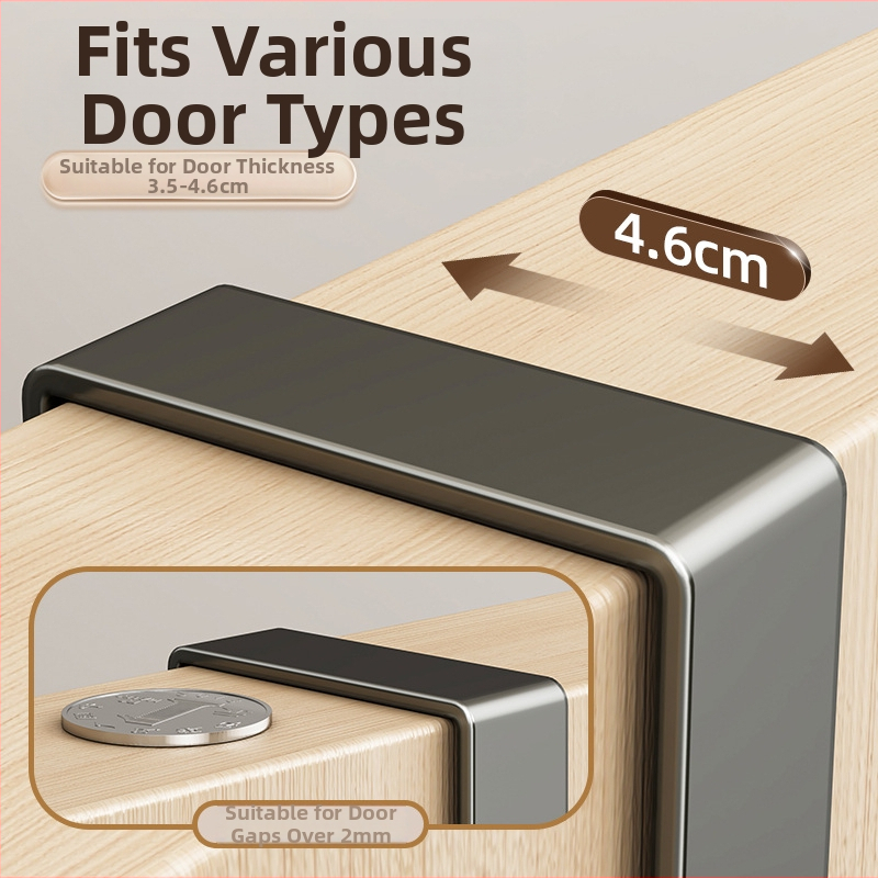 Vešací vešiak na dvere, bez vŕtania, z karbónovej ocele, s jedným hákom, nosnosť 20–30 kg