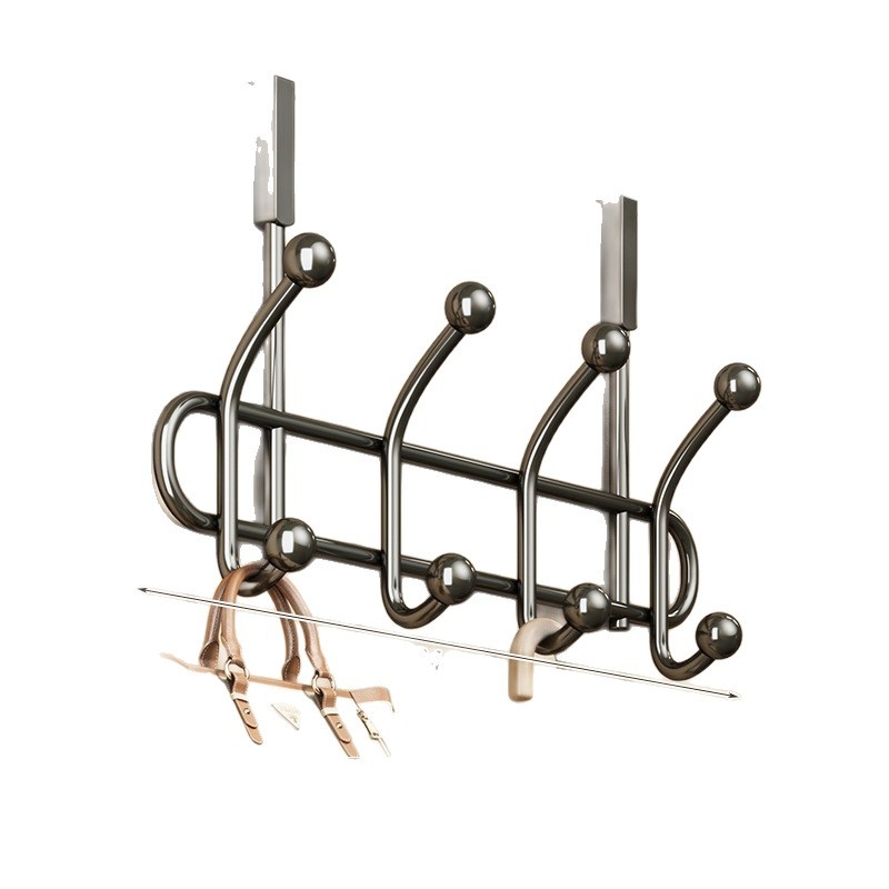 Vešací vešiak na dvere, bez vŕtania, z karbónovej ocele, s jedným hákom, nosnosť 20–30 kg