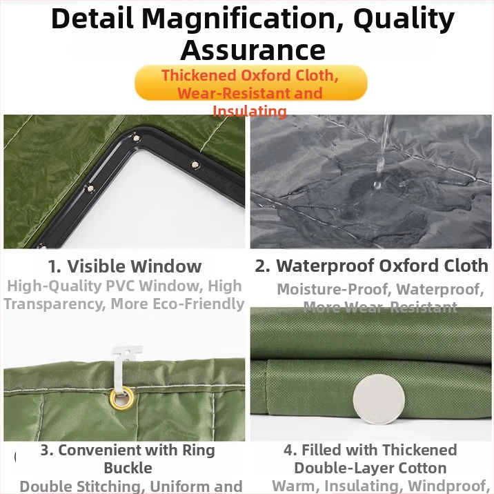 Magnetická dverová záves z Oxford materiálu – pre chladené skladovanie; udržiava teplo, ochrana proti slnku a prachu; montáž na háčik typu dráhy, bočné