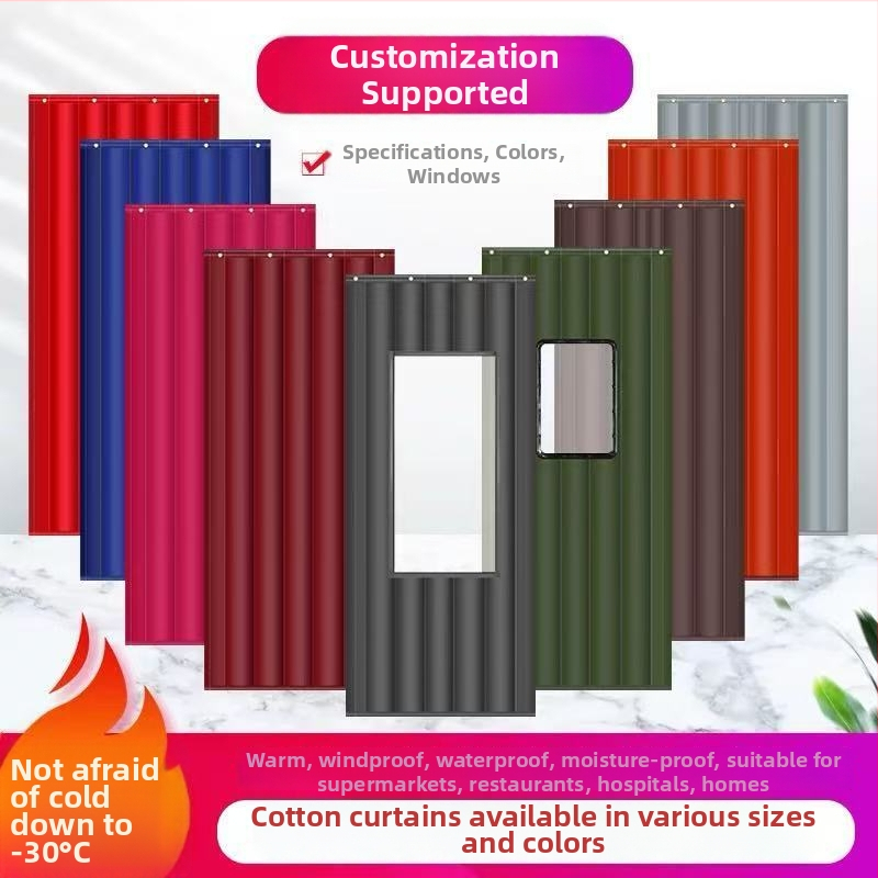 Magnetická dverová záves z Oxford materiálu – pre chladené skladovanie; udržiava teplo, ochrana proti slnku a prachu; montáž na háčik typu dráhy, bočné