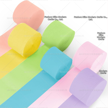 Dekoračný rekvizit na usporiadanie miestnosti: crepe papierové stuhy na párty; materiál: papier a stuhy; značka: Nicro party