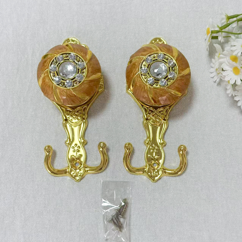 Стенна кука за завеси – цинкова сплав, лек лукс стил, с винт, Jin Yi Ge