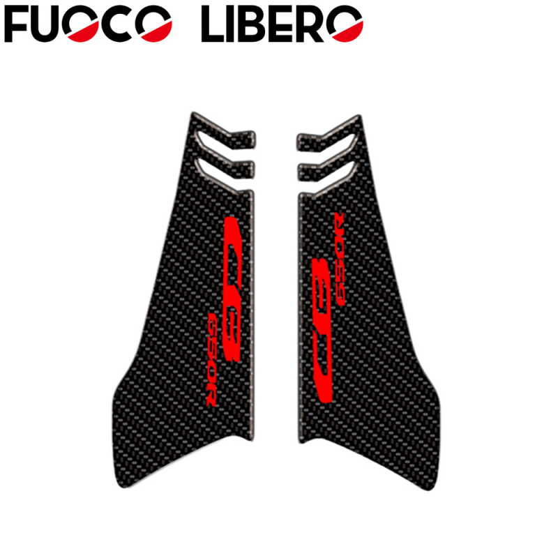 Set naljepnica za spremnik goriva za Honda CB650R/CBR650R — motiv ribje kosti, bočne naljepnice; FUOCO LIBERO; prilagodljivo; licencirana privatna oznaka