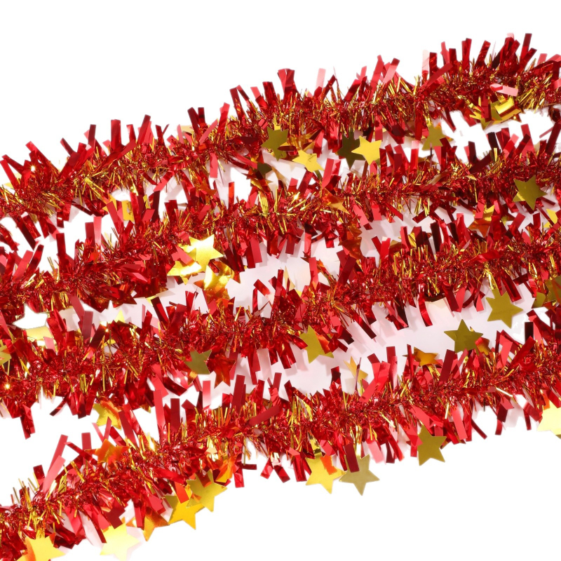 Csillagmotívumú díszítő szalag bojtokkal, műanyagból, helyszíni dekorációs eszközök, termékkód qy9995, minta nélküli, otthoni dekorációhoz