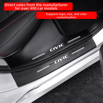 Ochranná lišta prahu pre Honda Civic 2016-2025 (10. a 11. generácia) – textúra karbónového vlákna, WEETOOL, prispôsobiteľné