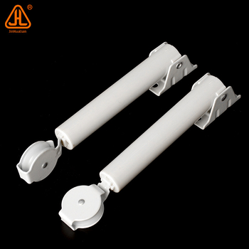 Regulator pentru șină de perdea cu două role și sârmă arc — Modelele J00-270/280/300; Materiale: plastic, nylon, oțel inoxidabil, fier; Potrivit pentru toate tipurile de perdele