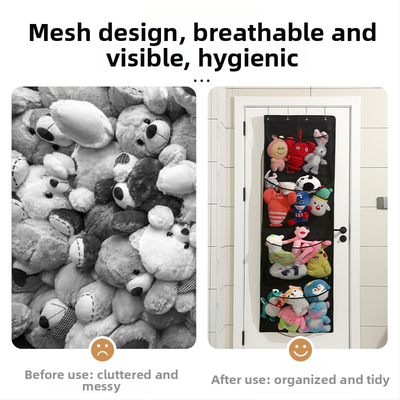 Taška na skladovanie hračiek na stenu — viacvrstvová, skladací sieťový displej stojan, z netkanej textílie
