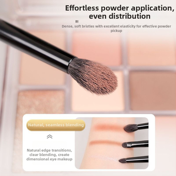 6-членен комплект четки за сенки за очи, меки косми, четки от животинска вълна