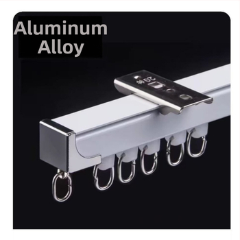 Aluminijska šina za zavjese s kukicama na kolutima, tih klizni mehanizam, bočna ili gornja montaža