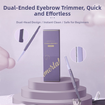 Двуглавен комплект бръснач за вежди за дами, AMORTALS/Ermu, безопасен, анти-надраскване