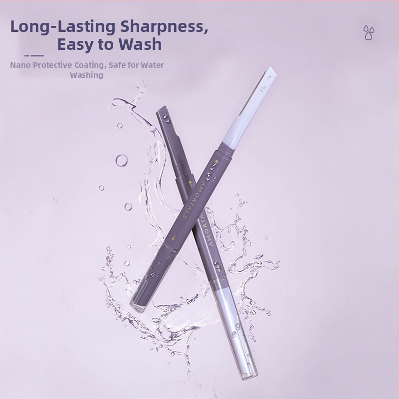 Двуглавен комплект бръснач за вежди за дами, AMORTALS/Ermu, безопасен, анти-надраскване