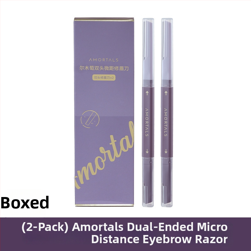 Двуглавен комплект бръснач за вежди за дами, AMORTALS/Ermu, безопасен, анти-надраскване