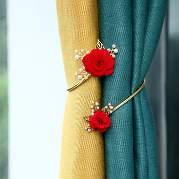 Λωρίδα Κουρτίνας από Μέταλλο με Λουλουδένιο Δέσιμο και Κλιπ Συγκράτησης – Μοντέρνο Μινιμαλιστικό Στυλ, Προσαρμόσιμο, Ιδιωτική Ετικέτα