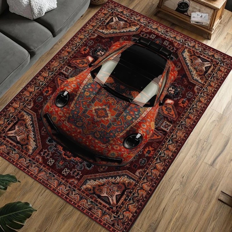 Covoraș de podea velur pentru living și dormitor - antiderapant, lavabil, pătrat, model solid