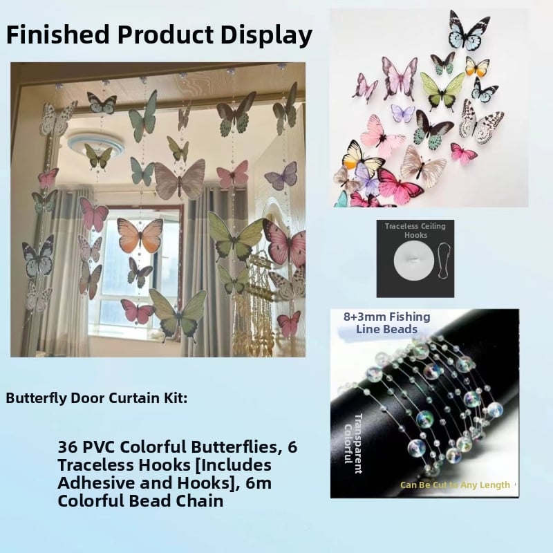 Διακοσμητικό – DIY κιτ υλικών για κουρτίνα πόρτας με πεταλούδα, κουτί δώρου με πεταλούδες, μοντέρνο μινιμαλιστικό στυλ (Υλικό: Άλλο, Προσαρμογή: Όχι, Στυλ: Μοντέρνο και Μινιμαλιστικό)