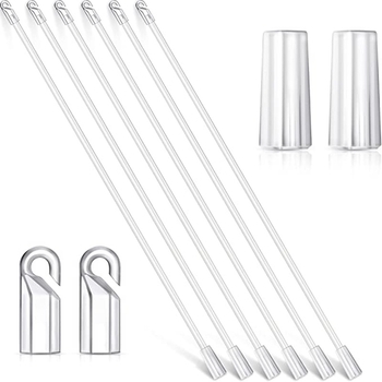 Hai Yiming 6-set akrilnih rotirajućih šipki za zavjese - materijal POM, pogodno za sve vrste zavjesa, prilagodljiva prerada