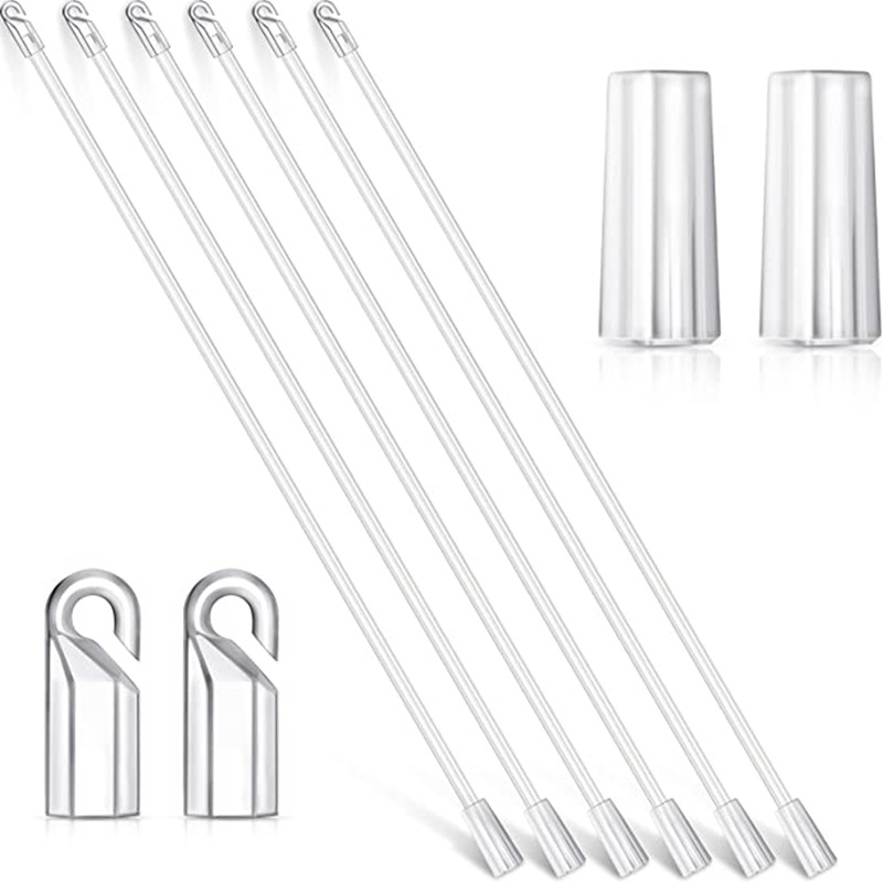 Hai Yiming 6-set akrilnih rotirajućih šipki za zavjese - materijal POM, pogodno za sve vrste zavjesa, prilagodljiva prerada