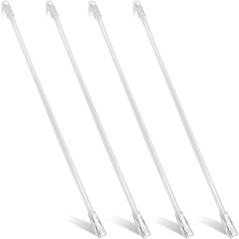 Hai Yiming 6-set akrilnih rotirajućih šipki za zavjese - materijal POM, pogodno za sve vrste zavjesa, prilagodljiva prerada