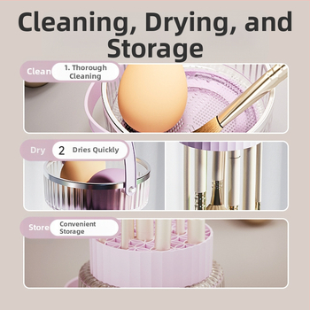 Silikónová krabička na čistenie štetcov na make-up a súprava na čistenie Beauty Egg so skladovacím boxom a stojanom na sušenie