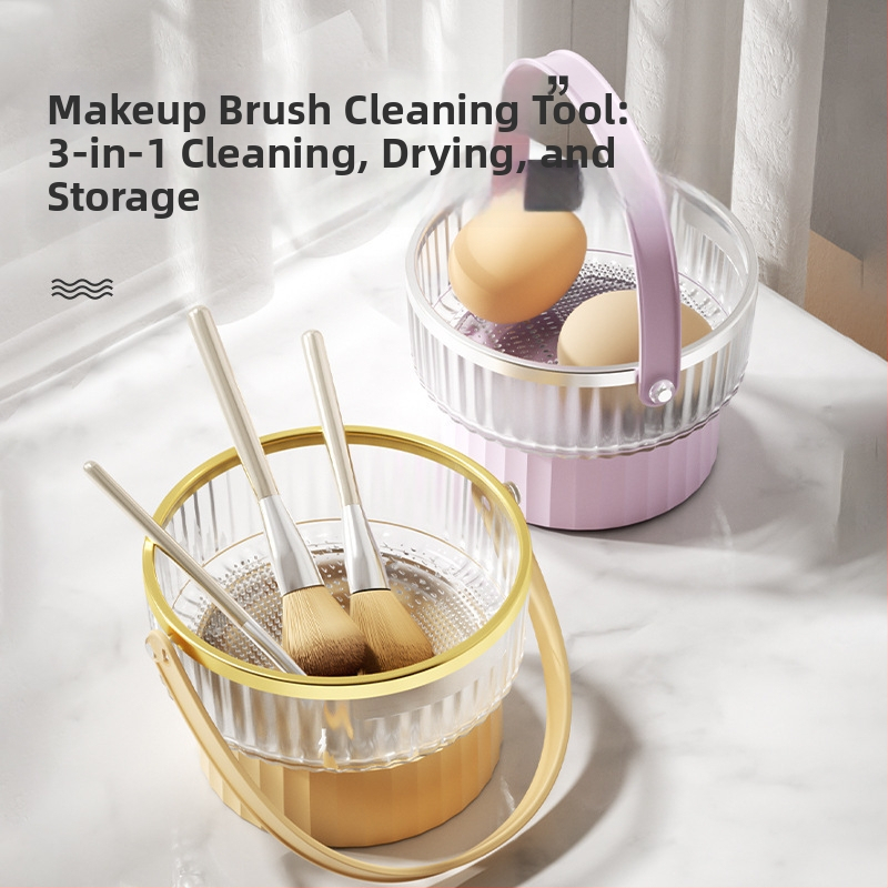 Silikónová krabička na čistenie štetcov na make-up a súprava na čistenie Beauty Egg so skladovacím boxom a stojanom na sušenie