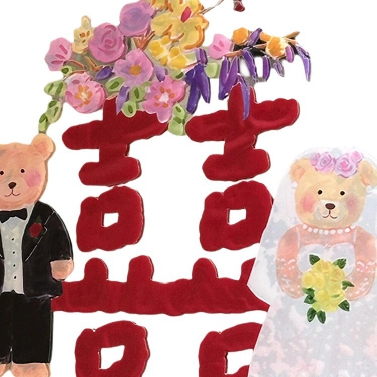 Esküvői ablakmatrica boldog szavakkal (anyag: selyem virág; kategória: boldog szó; import: Nem; márka: Egyéb)