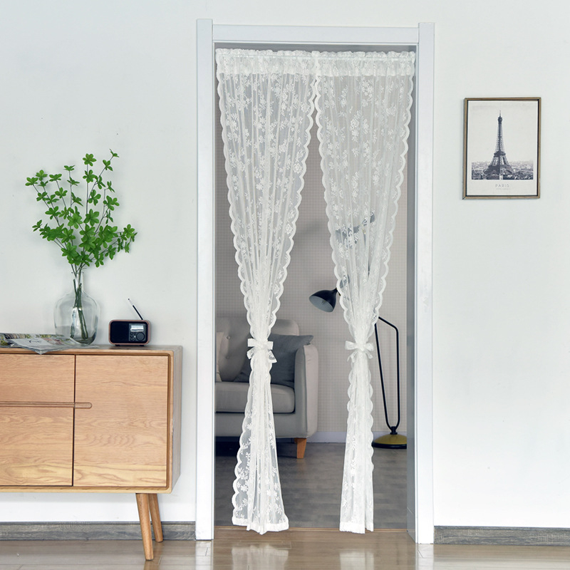 Κουρτίνες φλανελ με δαντέλα και γάζα, διαφανείς (σκιά 1–40%), αγροτικό στυλ, εγκατάσταση χωρίς διάτρηση