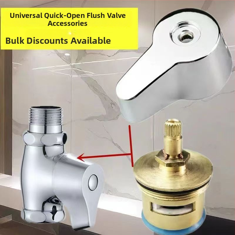 Mosadzný ovládač splachovacieho ventilu s rýchlym otvorením, s mosadzým jadrom, pre toaletu a klozet, model 012, doba spláchnutia 7 s, prevádzkový tlak 16, moderný minimalistický štýl