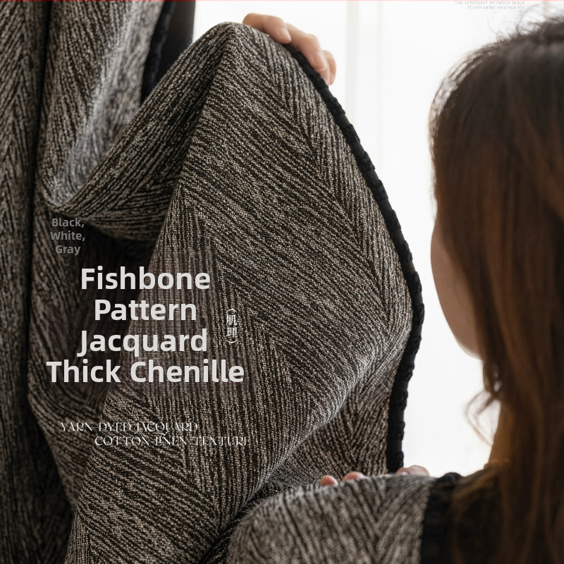 Zavjese za prozore s potpunim zatamnjenjem (Materijal: Poliester; Funkcija: Potpuno zatamnjenje (90–100%); Uzorak: Geometrijski; Stil: Talijanski; Zvučna izolacija: Visoka)